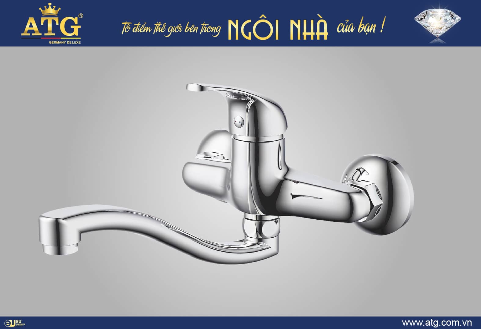 Vòi Rửa Bát Cắm Tường ATG - A306