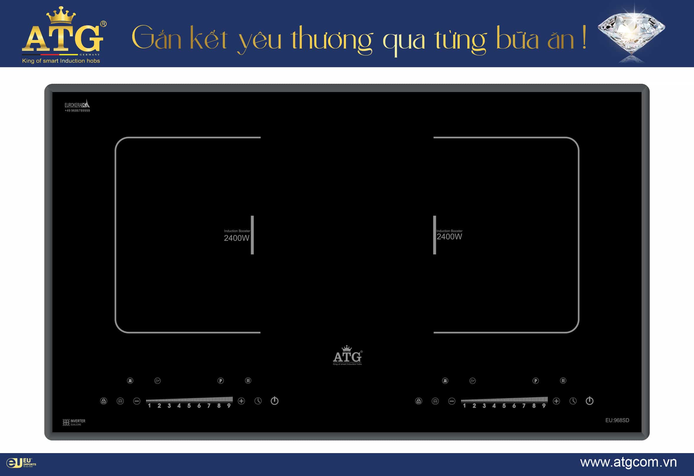 Bếp 2 từ cao cấp ATG - EU 968SD