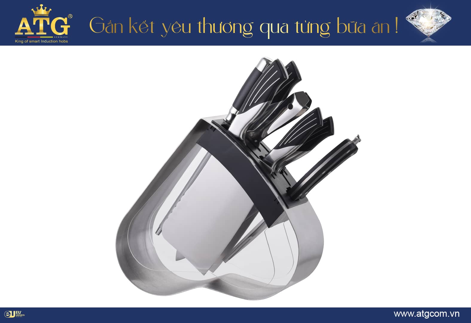 Bộ dao 7 món cao cấp Diamond - 555 plus